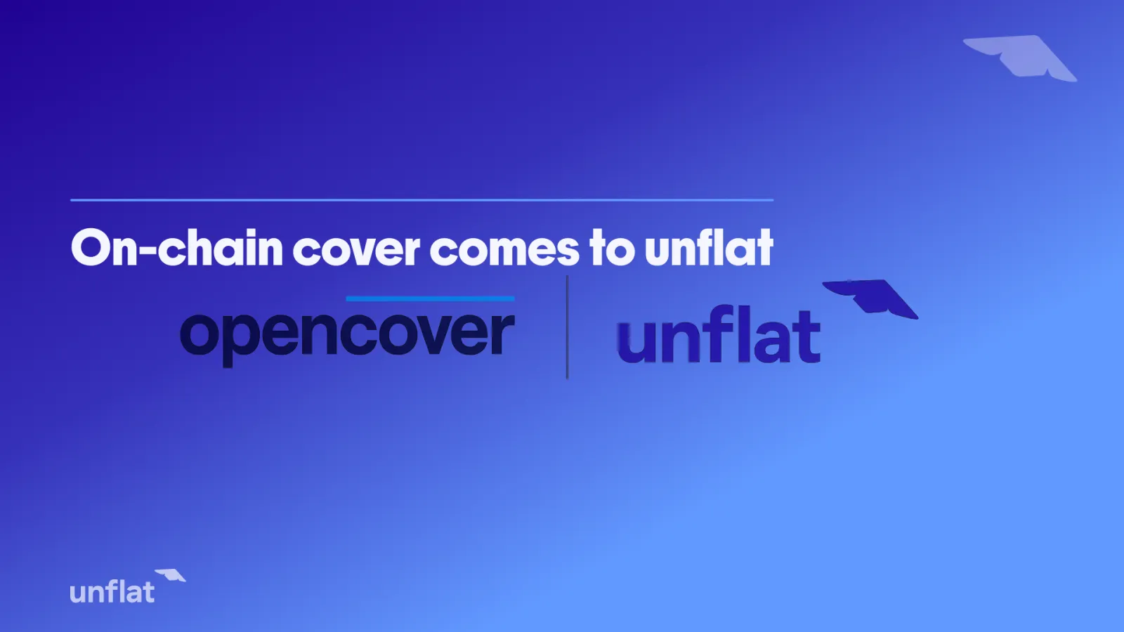 The future of DeFi is secure: on-chain cover on unflat