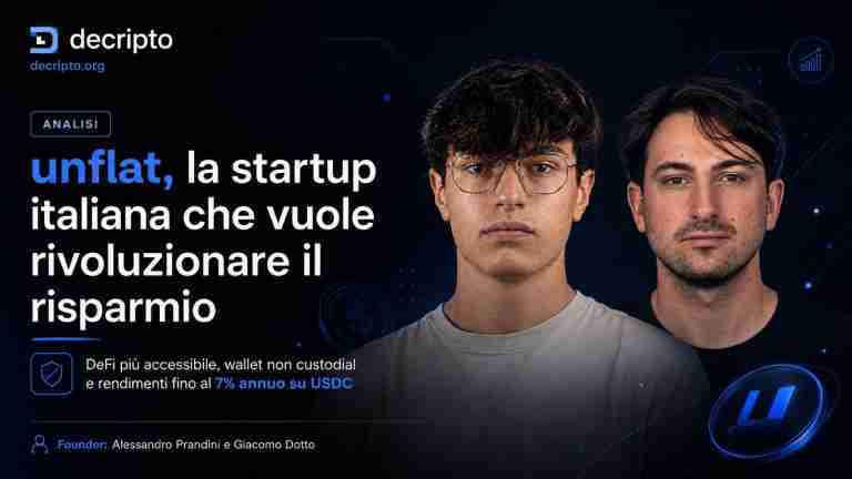Decripto article cover: unflat, la startup italiana che vuole rivoluzionare il risparmio